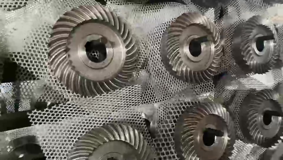 CNC gear grinding on a Qinchuan YK7332A machine