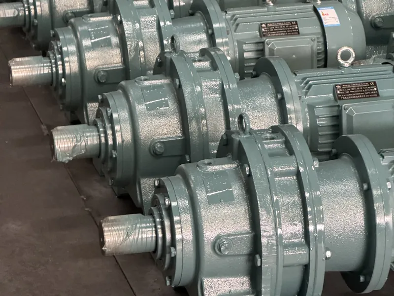 Cycloidal gearbox workshop photograph; one family, not a comparison of all families